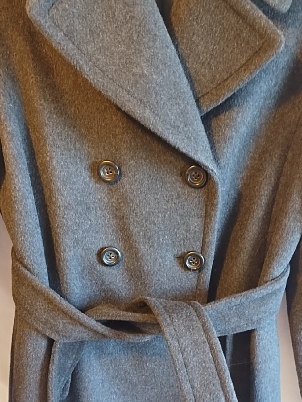 J. Crew Women's Dark Gray Wool Blend Double-Breasted Pea Coat - Picture 2 of 12